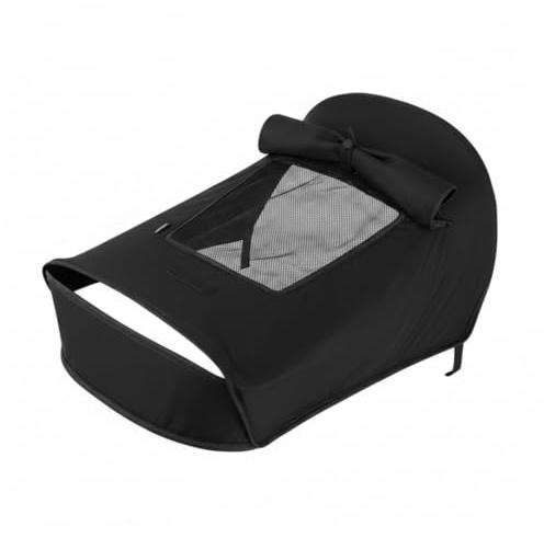 Copertura parasole per passeggino con finestra di visualizzazione e protezione dalla pioggia, installazione bidirezionale Protezione UV Tenda parasole per passeggino (Nero)