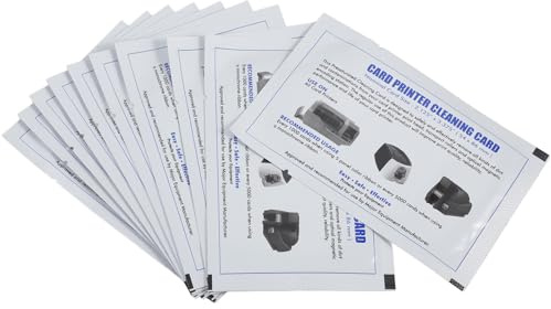 MAGICLULU Wiederverwendbare Reinigungskarten Einfache Anwendung und Verhindert Verlust 10 Stück für Kartenlesegeräte aus PVC in Weiß für Pos Terminals