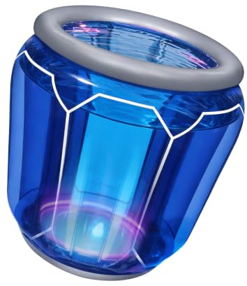 Cubo de bebidas de viaje de camping con brillo iluminado, tina de hielo inflable azul de PVC para barbacoa, bebidas, enfriar junto a la piscina, almacenamiento fácil de plegar, tina de hielo para