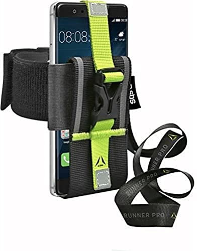 SBS Fascia sportiva da braccio per smartphone da 4,5 a 6, fascia running con chiusura a clip e laccio da collo con moschettone per chiavi