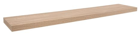 Velano Wandregal - Bücherregal - Schweberegal 118x23.5 Sonoma Eiche | Regal Wand - Regalbrett - Küchenregal - Bücherregal Kinder - Deko Wohnzimmer - GewürzregalHolz - Wanddeko Regale Boho Deko