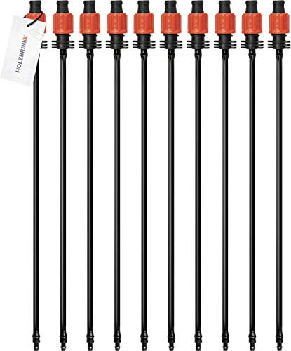 HOLZBRINK Conector TT LS Ø4 con Manguera Reductora, Accesorios para Riego por Goteo, Sistema de Irrigación, 10 Piezas
