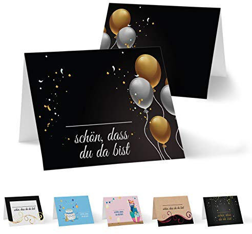 Partycards 50 Stück Tischkarten Hochzeit, Platzkarten für Kommunion Konfirmation, Namensschilder Tischdeko Hochzeit Namenskarten Taufe, Tischdekoration, Namensschild, Tischkarten Geburtstag