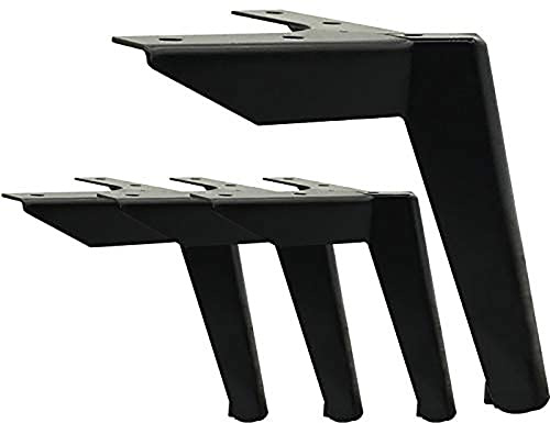 WZCMLJ 4 Stück Schwarz Möbelfüße, 6 / 15cm Möbelfüße Metall Schrankfüße DIY Tischbeine Schrankfüsse, für Stühle Schrank und Sofa andere Möbelbeine. (15cm)