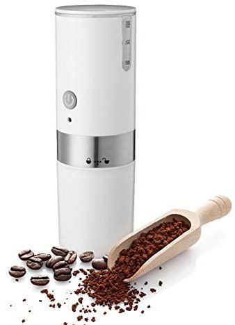 Lids Portable Electric Coffee Maker Machine, Automatic Espresso Maker Machine USB Small Travel Coffee Maker Machine Built-in Filter for Car Travel Camping Home (White)