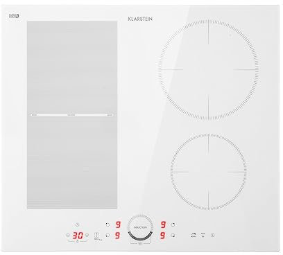 Klarstein Plaque Induction 7000W, Plaque de Cuisson Électrique, 4 Feux Encastrés, Table de Cuisson Encastrable, Contrôle Tactile, Réchaud Électrique pour la Cuisine