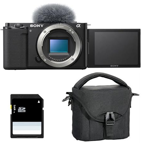 Kit Photo Personnalisé crée à l'aide de SONY Alpha ZV-E10 Noir Nu + Sac + SD 8 Go