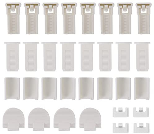 HO2NLE Plissee Ersatzteile Set Plissee Klemmträger Zubehör Klemmfix Halterung Spannschuhe Klemmträger Befestigung Montage ohne Bohren für Plissees Fenster