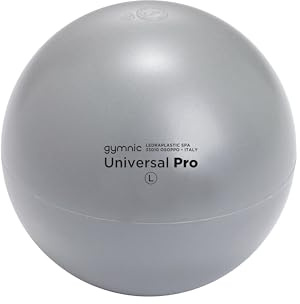 GYMNIC Universal Pro Large Ball Ø 17 cm grau für Pilates, Yoga und Stretching, perfekt für Gleichgewichtsübungen, Straffung und Muskelentspannung