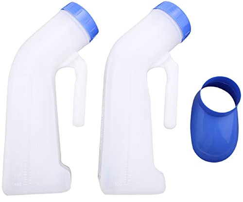 VERAWE 2 Packungen Unisex auslaufsicheres Urinal für Männer und Frauen mit Schraub Deckel Urinal Trichter für Reisen Freien
