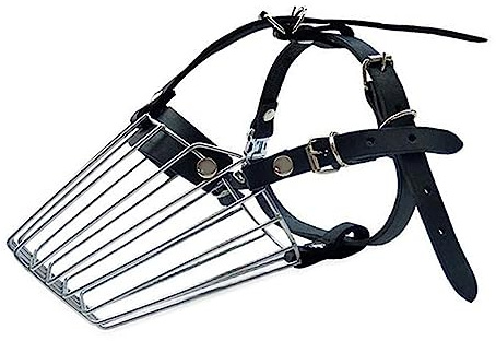 Baoblaze Hunde Mundschutz, Maulkorb für Hunde Groß Atmungsaktiv, Metal Adjustable Wire Dogs Muzzle, Metall Hundemaulkorb, Verhinderung des Beißens Kauen und Bellen für Mittlere, Große Hund