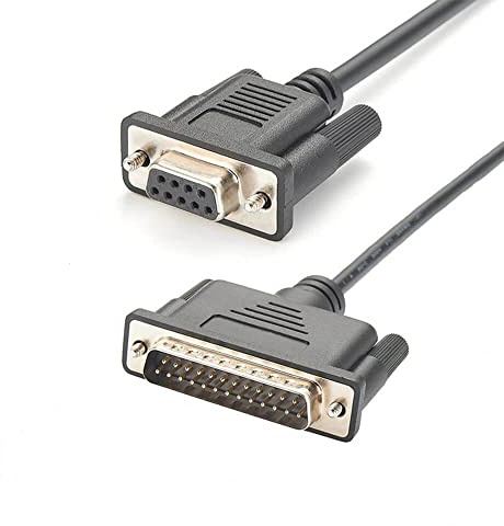 Elecbee DB9 Femelle À DB25 Mâle Série Null Modem Câble 1M