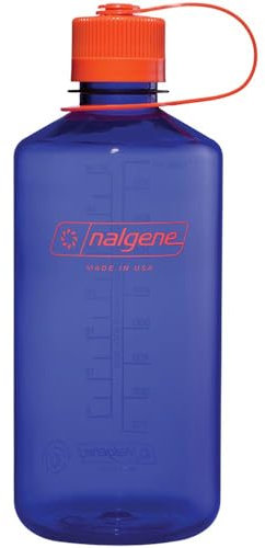 Nalgene Botella de agua Sustain Tritan hecha de material libre de BPA, hecho de 50% de residuos de plástico, 907 ml, boca estrecha, bígaro
