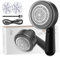 Bobble Remover for Clothes, Rechargeable Fabric Shaver Electric Lint Remover with 3-Gears and 6-Blades, Fuzz Remover Debobbler Remove Fuzz, Pills from Clothes, Furniture, Sofa, Blanket, Black