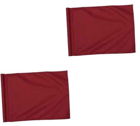 Yardwe 2pcs Putting Flags Training Flag Maker Cloth Easy Mounting Insert for Golfers