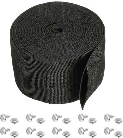 PATIKIL 16FT Schutzschlauch Manschette 2.8 Polyester Faserkabel Schwarz | Mit Schnappverschluss, Abdeckung Schutzhülle, Für Schweißen Schweißbrenner Hydraulisch Schlauch