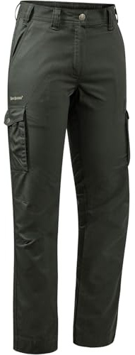 Deerhunter Lady Atlas Trousers Timber | Aus strapazierfähigem Polyester-Baumwolle-Mix. 2 Schubtaschen, 2 Cargotaschen mit Taschenklappen und 1 Messertasche.