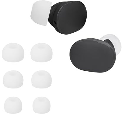 kwmobile 6X Silikonaufsätze für JBL Tune Buds - Ersatz Ohrstöpsel in 3 Größen - Ear Tips für In-Ear Kopfhörer - Zubehör Ersatzpolster in Weiß