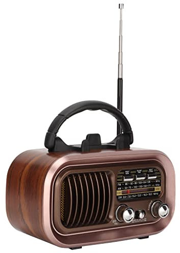 Radio Retro Am FM de Corta, Radio Vintage con Altavoz Bluetooth, Portátil Admite Tarjeta TF y USB, Regalo de Decoración del Hogar Vintage (RXBT628)