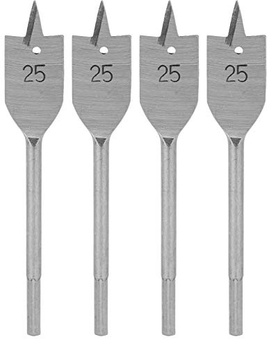 Flache Holzbohrer, Spatenbohrer-Set, 4-teilig, 25 Mm, Flaches Holzbohrer-Set, Hartstahl, Holzbearbeitungs-Bohrwerkzeug-Ersatz, Bohrer