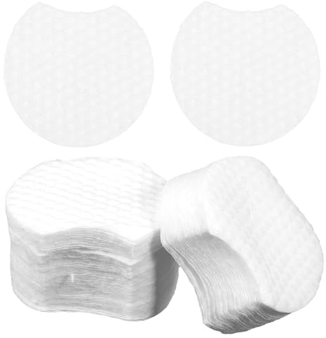 Halbrunde Einweg Gesichtspads 900 Stück aus Vlies Weiß | Damen und Mädchen, Leicht, Tragbar, Hautfreundlich, zur Make Up Entfernung und Gesichtsreinigung