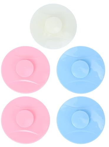 Amosfun Tappi Lavandino Silicone 5pz 10.5x10.5x3.5cm – Sigillo Antiodori & Antinsetti con Ventosa Antiscivolo, Rimozione Istantanea per Cucina e Bagno