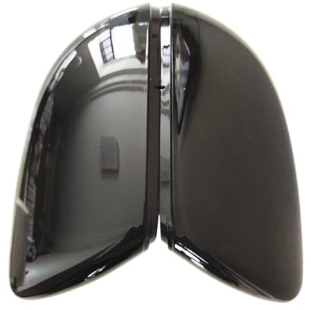 Spiegelkappe 1 Paar Auto Rückspiegel Kappe 5K0857538 Für VW Für Golf 6 MK6 Für GTI R20 Für Touran 2011 2012 2013 2014 2015 Seite Spiegel Abdeckung Rückspiegel Spiegelkappen (Farbe : Schwarz)