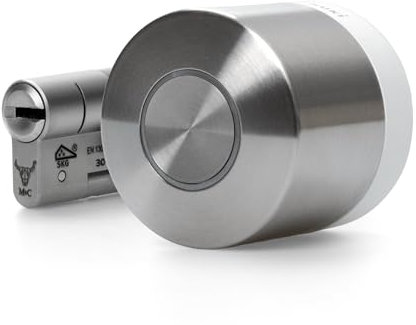 Nuki Smart Lock Ultra, cerradura electrónica von Bluetooth, WiFi & Matter, Integración sencilla en el Smart Home, Abrir la puerta con acceso remoto, con 3 modos de bloqueo diferentes