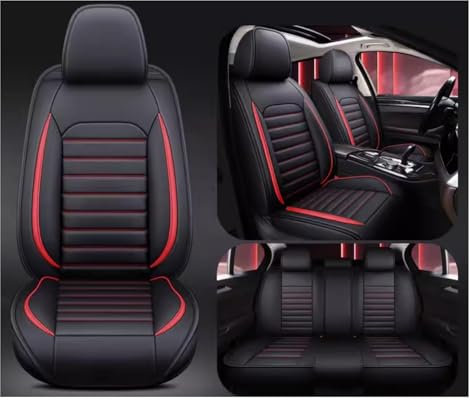 ZDDYUU Auto Sitzbezüge Sets für VW Golf 6 GTI Golf 7 GTI Golf Tdi Golf Sportsvan, Leder Auto Schonbezug Full Set Sitzbezug Vordersitze Rücksitzschoner Auto Zubehör 5-Sitzer,C