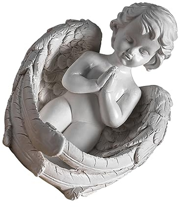 Zerodeko 1 Pc Ángel Decoración Chica Su Hada Estatuas Felpa Figurilla Salida Virgen Guardián Puerta Figuritas Mini Memorial Adorno De Ángel