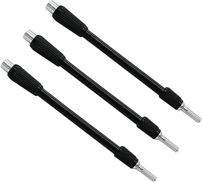 HOMSFOU 3pcs 129mm Schwarz Flexible Verlängerung Kunststoff Welle Schraube Bohrfutter Adapter Bohrfutter Adapter