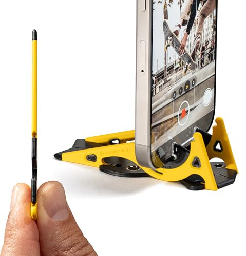 GEOMETRICAL Pocket Tripod PROv2 - Card-Size Stand, for iPhone, Summit Yellow Universal Kit