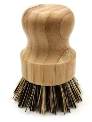 1 spazzola per verdure, funghi, spazzola per patate, funghi e funghi, spazzola per il lavaggio in legno, spazzola per il palmo in bambù naturale, per stoviglie, pentole, pentole, padelle ecologiche