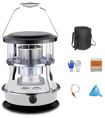 Calentador de queroseno 2 en 1, calentador de parafina ajustable de 4.5 L para uso en interiores, dura de 16 a 20 horas, 8900 BTU/H, ideal para hervir agua y cocinar, calentador de camping con mecha