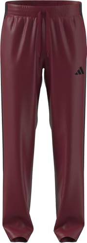 adidas Men's 3 STRIIPES Tricot Open Hem Trackpants, Active Maroon, XXL Tall