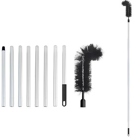 Herramientas De Limpieza De Canalones De 268cm, Poste De Limpieza De Canalones Portátil, Limpiador Canalones Tejado, Con 8 Pértigas Telescópicas