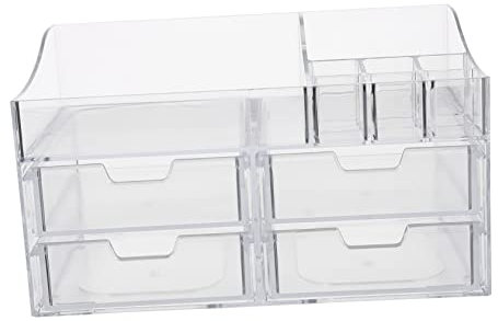 HOMSFOU 1stück Multilayer Make-up Organizer Mit Transparentem Design Storage Box Für Kosmetik Für Schreibtisch Und Badezimmer Material Staubdicht Fächer