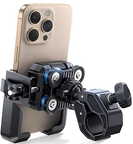 Wixovo Handyhalterung Fahrrad & Handyhalter Motorrad,Stoßfest & Stabil, Fahrradhalterung für E-Bike, MTB, Rennrad, Scooter, 360° Drehbar, Universal für 4,7-7,2 Zoll Smartphones