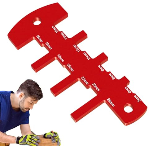 Jauge de Hauteur pour Scie Circulaire, Jauge Précision Hauteur Profondeur Scie sur Table, Outil de Traitement Doux avec Règle de Mesure pour la Maison pour Projets de Mesure de Menuisier