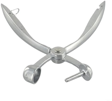 Honseadek Fruit Stone Remover Pitter Tool Aluminum Alloy Kitchen Gadget Easy Squeeze Core Remover for Cherries Olives Red Dates Silver 18cm