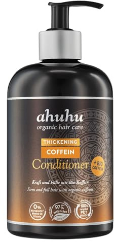 ahuhu Thickening Coffein Conditioner (500 ml) | Haarspülung mit Bio-Koffein & Reisstärke, Stärkt die Haarstruktur & verleiht Fülle, Für feines & kraftloses Haar