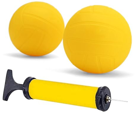 wueiooskj Palline di ricambio Spike, palline da gioco Roundnet per cortile, piscina, prato, spiaggia, 1x 3,5 pollici e 1x 5 pollici, Giallo, 3. e