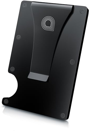 CSL - RFID Blocker Kartenetui mit Cash Clip - Aluminium Karten Schutzhülle - NFC RFID Abschirmung Blocking - Kreditkartenhülle - für bis zu 12 Karten, kompakt und stabil