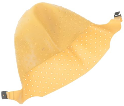 SILENRADAWN Gorro para Mechas de Silicona en Color Dorado Orificios para Tintes y Ajuste Cómodo, Accesorio para Tratamientos Capilares en Salones y Hogar