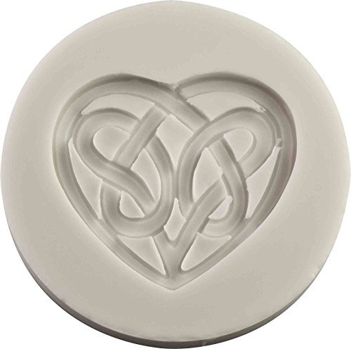 FPC Sugarcraft Moule à gâteau celtique en forme de nœud d'amour, fait à la main, construction polyvalente, silicone, transparent