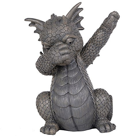 Pacific Giftware Gartenfigur Drache Dab Tanzfigur 24 cm - Gartendrache Fantasy Deko Statue Garten Figur