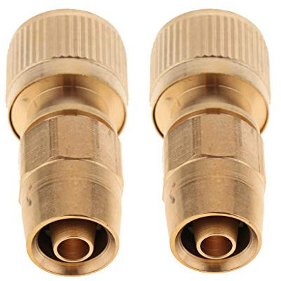 B Blesiya Lot de 2 adaptateurs de réparation extensibles en laiton pour tuyau d'arrosage