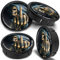 SkinoEu 4 x 60mm ABS Car Alloy Wheel Centre Universal Rims Hub Center Caps Auto Tuning Logo Emblem Black Skull CX 25