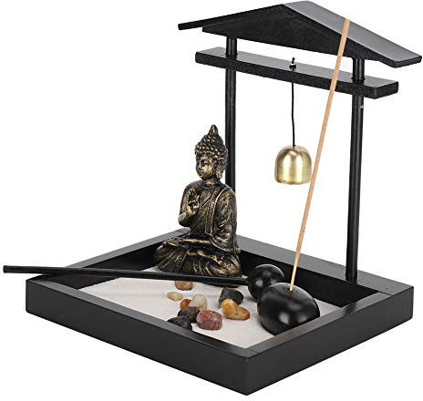 Zen Garden Tischplatte Buddha Zen Garden Vintage Räuchergefäß Tischplatte Räucherstäbchenhalter für Wohnkultur Meditation Entspannen(#1906)