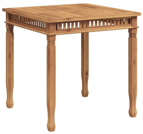 vidaXL Teak Massiv Garten Esstisch Witterungsbeständig Gartentisch Holztisch Terrassentisch Tisch Holztisch Teaktisch Balkontisch 80x80x80cm